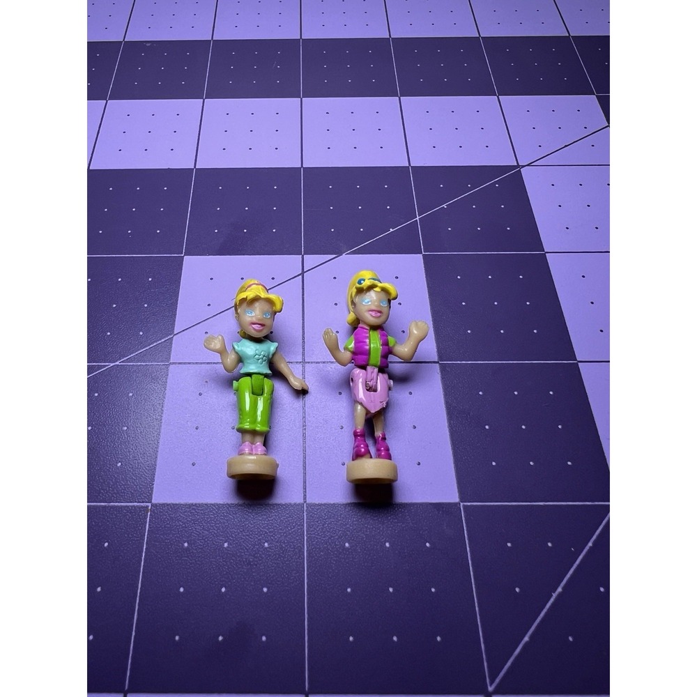 Polly Pocket 1 1/4" Doll  Polly World Carousel Mattel 2002 Butterfly Ride Polly - Picture 4 of 4